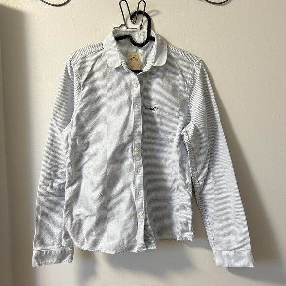 Hollister Striped Button Up Shirt (100% Cotton) - Picture 1 of 2